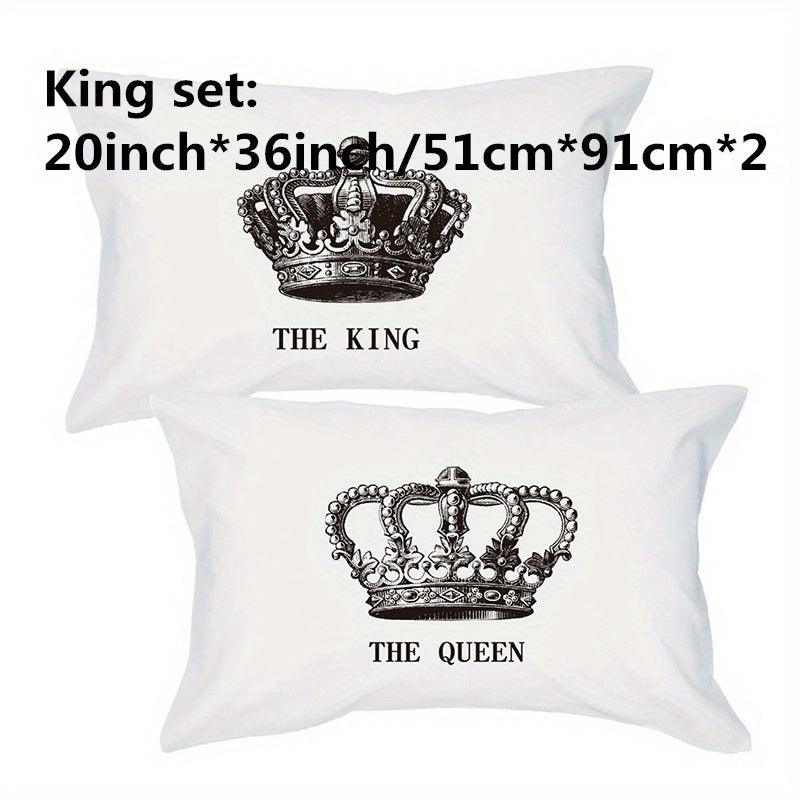 2pcs Soft & Cozy White Couple Throw Pillow Covers - Mr & Mrs Script with Red Heart Design, 18x18 Inch Polyester Decorative Pillowcases for Living Room, Bedroom, Sofa - Machine Washable, No Insert Included, Pillows for Couch