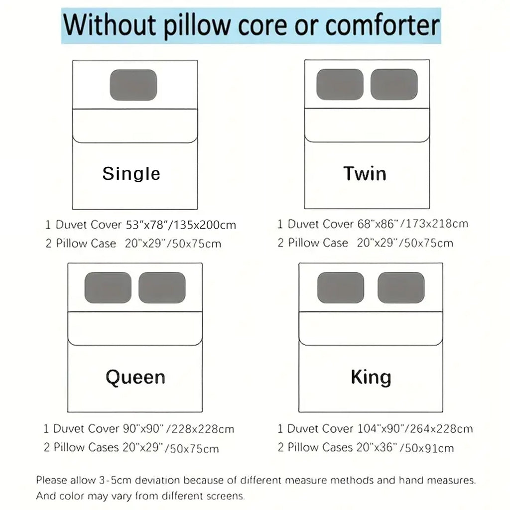 2/3pcs King Queen Letter Print Bedding Quilt Cover, Couple Bedding, Soft and Comfortable Bedding, with 1/2 Matching Pillowcases - Without Filling, Suitable for Bedroom, Guest Room, 1 Quilt Cover + 2 Pillowcases, No Core