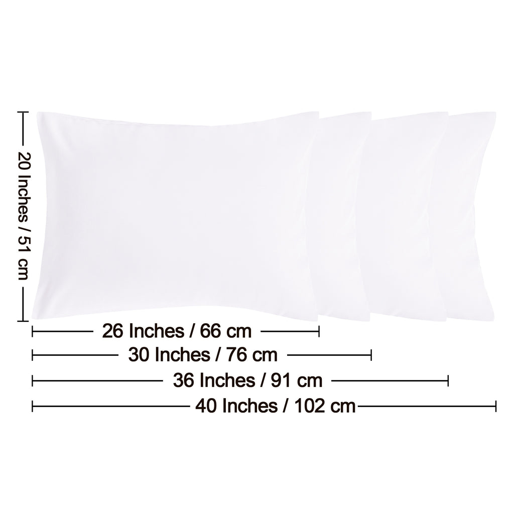 1 Pair Microfiber Pillowcases with Envelope Closure, Solid Color Pillow Caces
