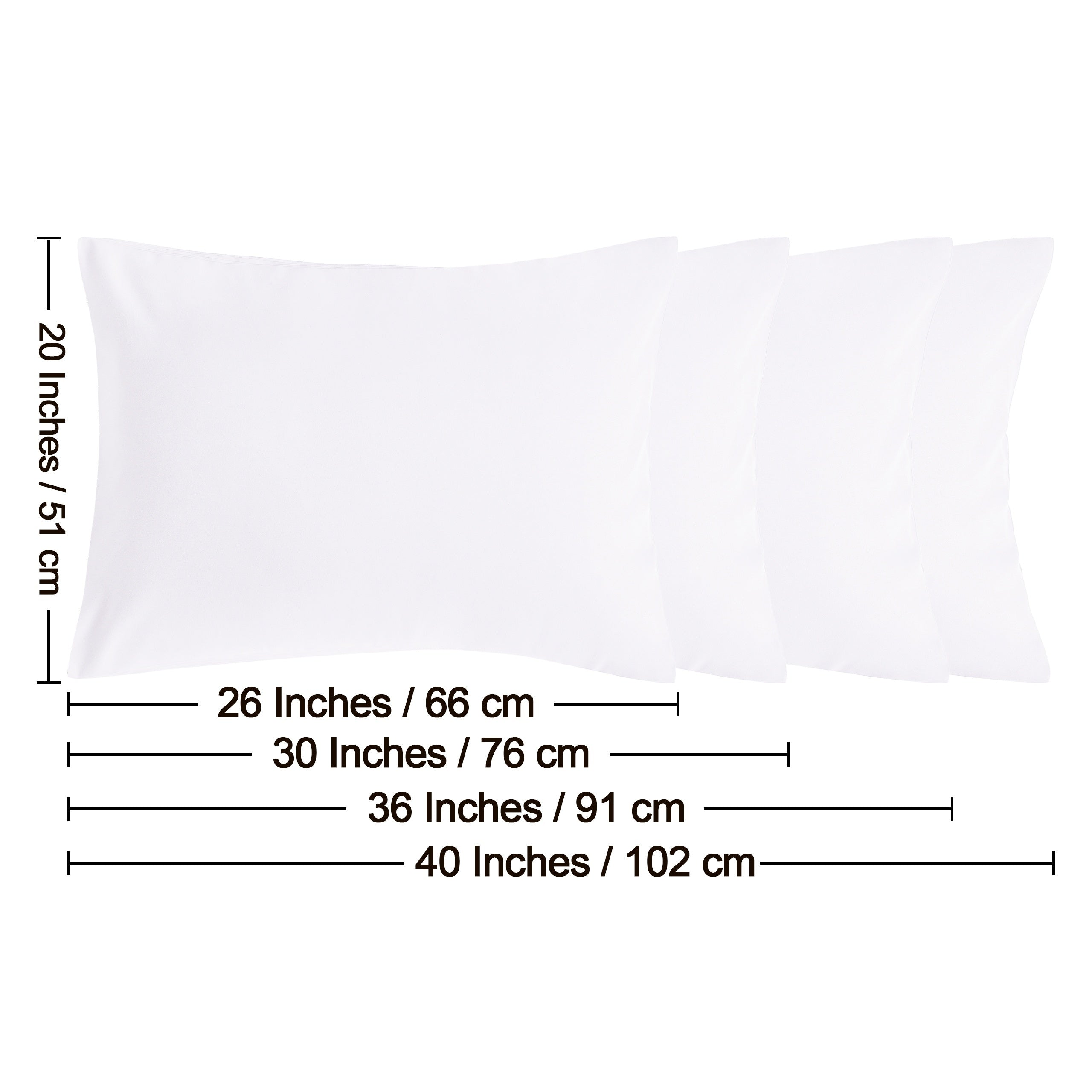 1 Pair Microfiber Pillowcases with Envelope Closure, Solid Color Pillow Caces