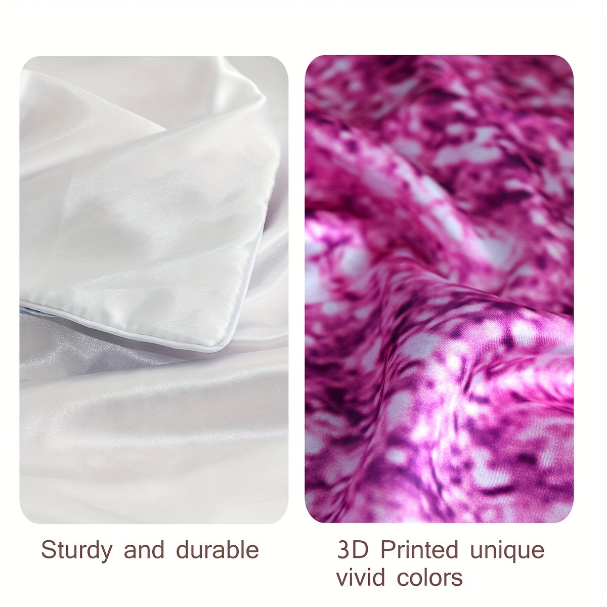 2pcs 100% Polyester Mr. And Mrs. Printed Bedroom Satin Pillowcases