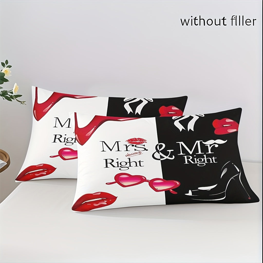 3pcs Comfortable Romantic Couple Themed Duvet Cover Set, Soft High-Definition Digital Print with Black And White Contrast, All-Season, Perfect Gift for Family And Friends, Machine Washable (1 Duvet Cover + 2 Pillowcases, No Filling)