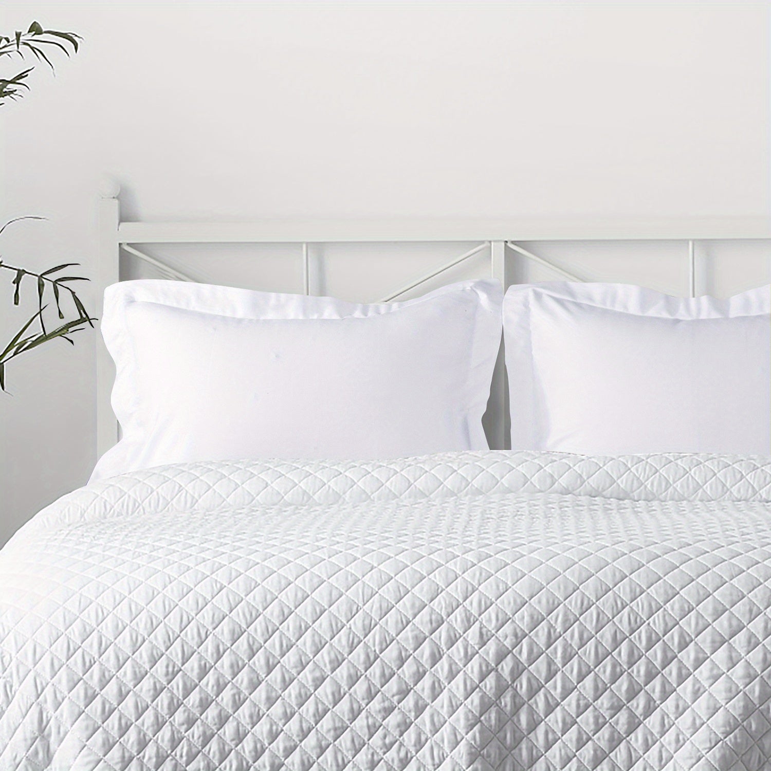 2-Pack Microfiber Pillow Shams - Super Soft, Wrinkle & Fade Resistant, Machine Washable, Solid Color Options (White/Black/Gray/Navy/Red/Yellow) - Cozy Bedding Accessories for Home Decor, Gift for Family, Pillow Covers for Bed, Decorative Pillowcases,