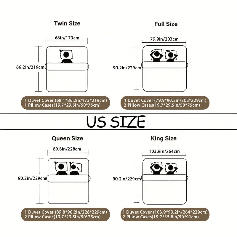 2/3pcs Crown King & Queen Letter Print Duvet Cover Set (1 Duvet Cover + 1/2 Pillowcase, Without Core), Soft Comfortable Couple Bedding Set for All Season, for Bedroom, Dorm, Guest Room Home Decor